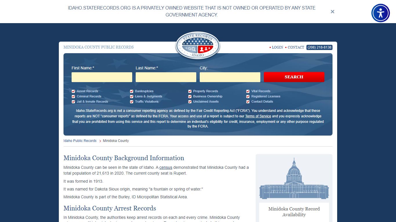 Minidoka County Arrest, Court, and Public Records | StateRecords.org